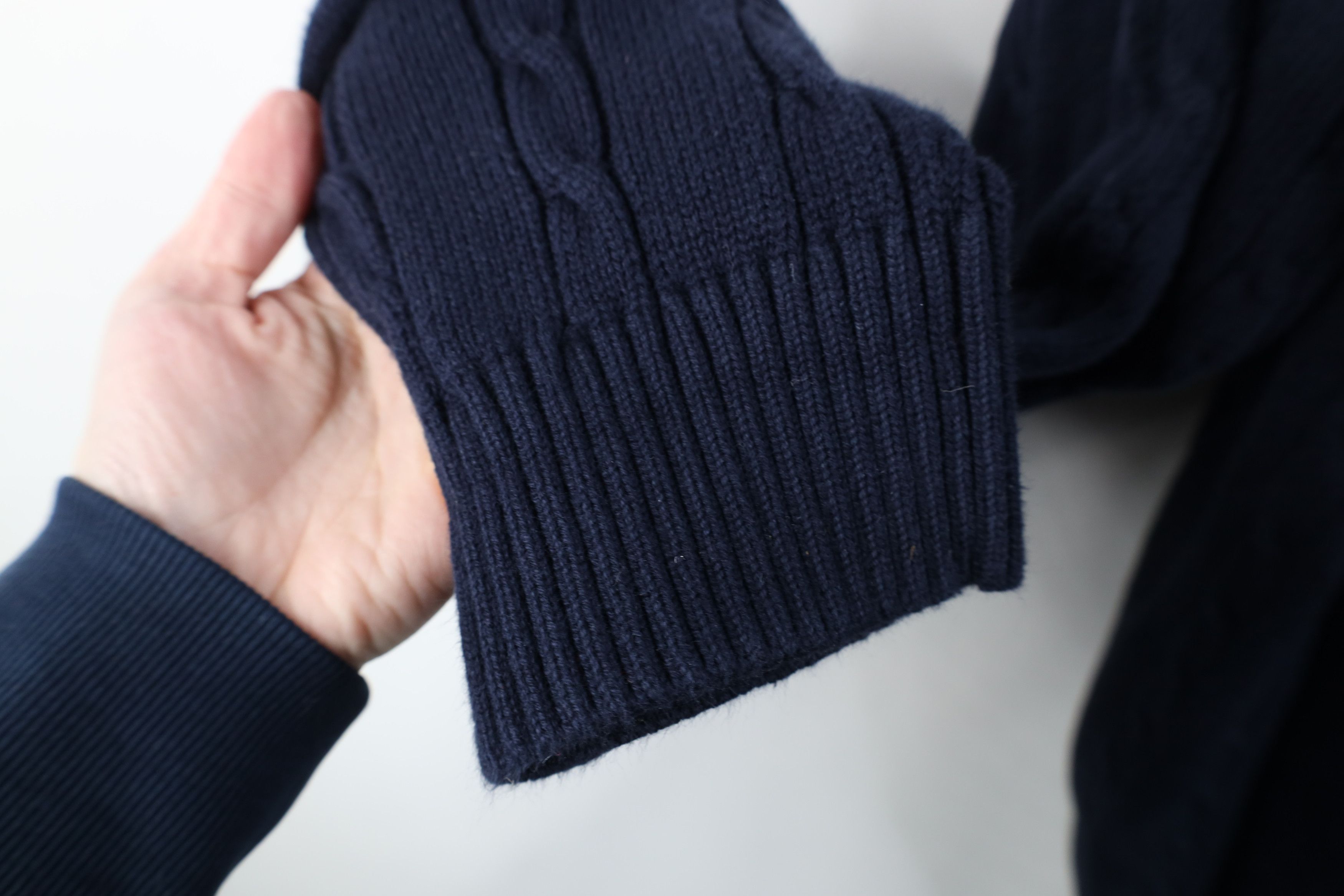 Tommy Hilfiger Vintage 90s Tommy Hilfiger Cotton Cable Knit Sweater Blue Size US XXL / EU 58 / 5 - 9 Thumbnail