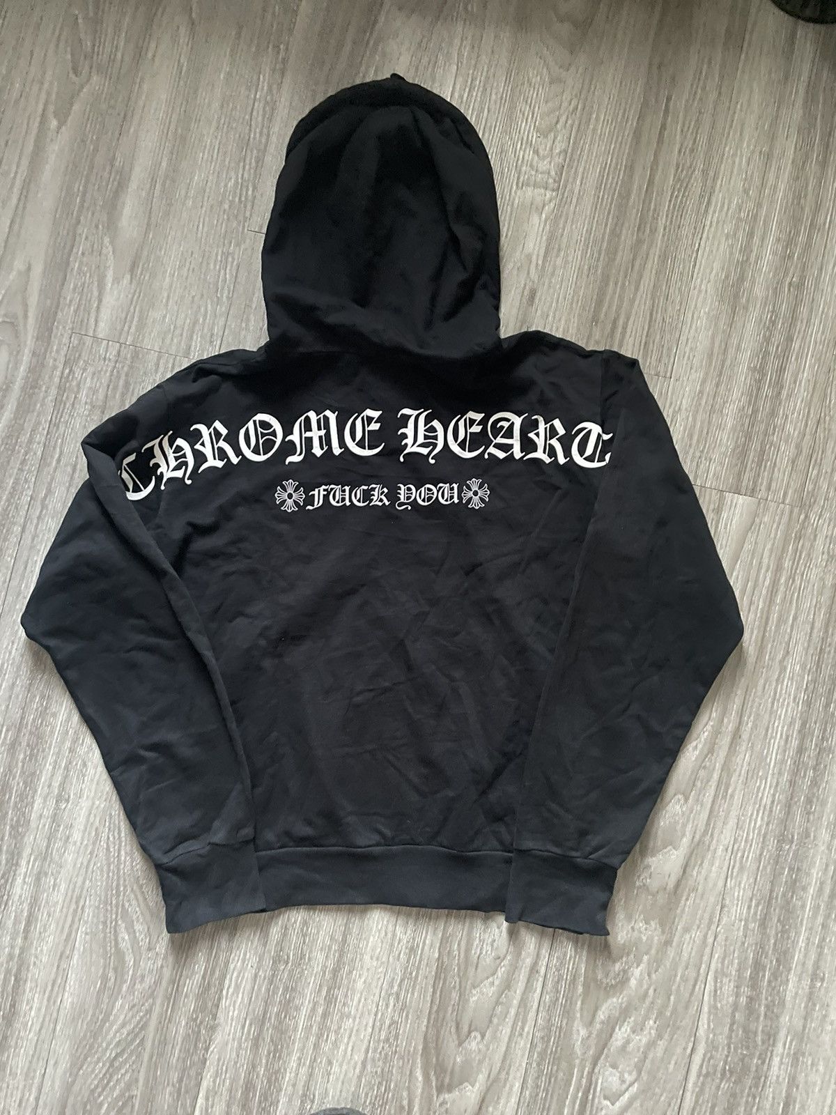 image of Chrome Hearts “Fuck You” Hoodie in Black, Men's (Size XS)