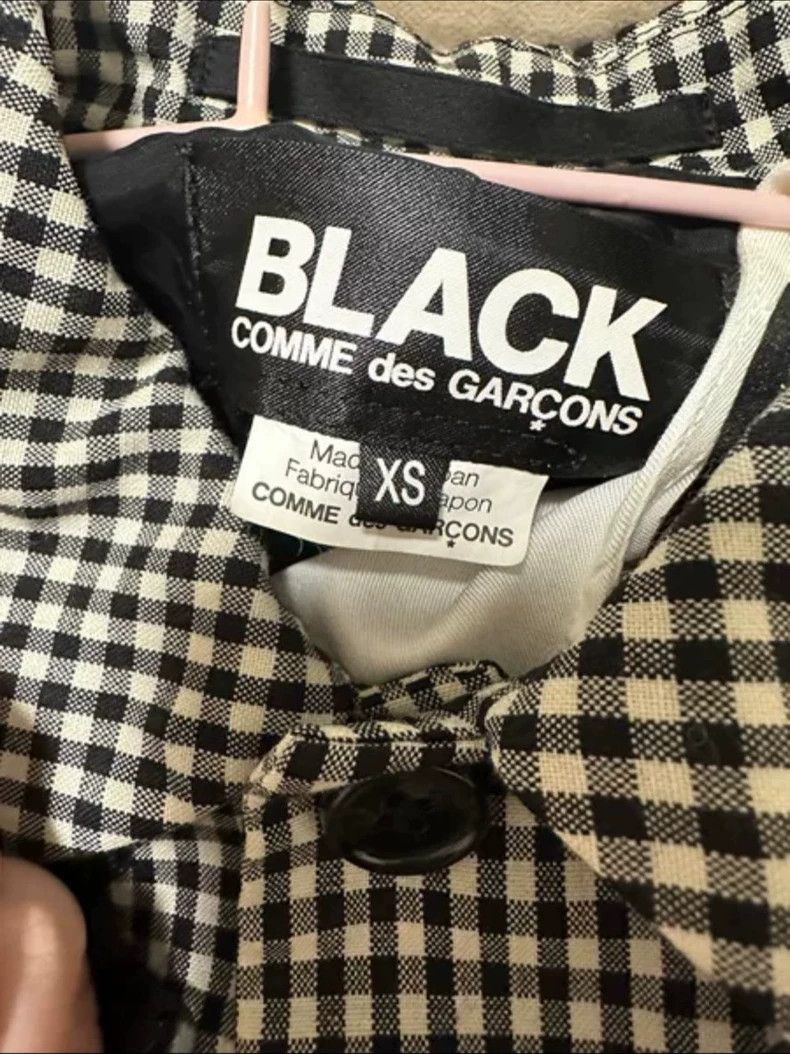 Comme des Garcons Black Gingham Check Wool Jacket-2505 Size US XS / EU 42 / 0 - 5 Thumbnail