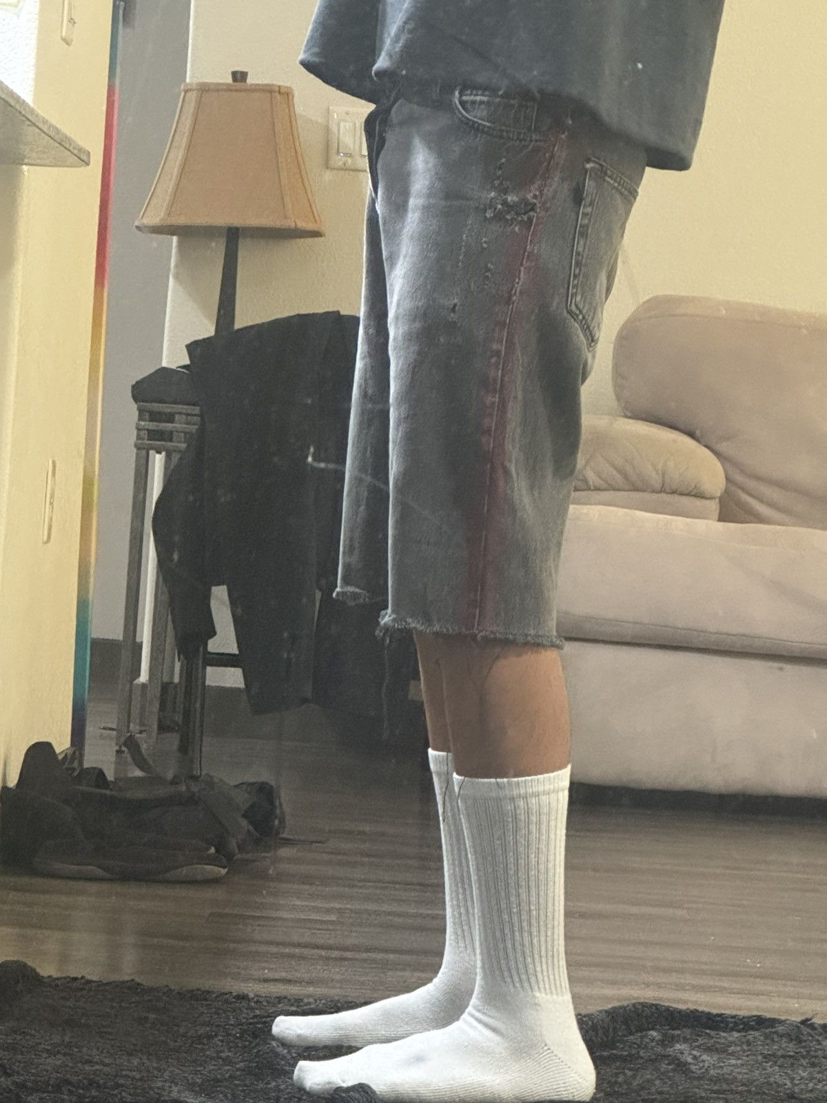 Balenciaga Balenciaga Red Line Jean shorts 2018 Size US 31 - 12 Thumbnail