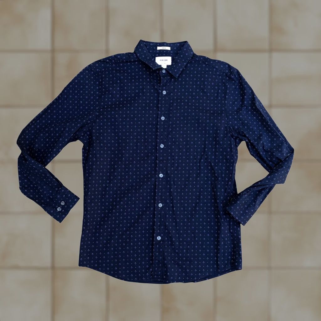 Vintage Julian & Mark Button Down Shirt Men's M Short Blue Long Sleeve Stretch Shirt Mens Blue Short Size US M / EU 48-50 / 2 - 1 Thumbnail