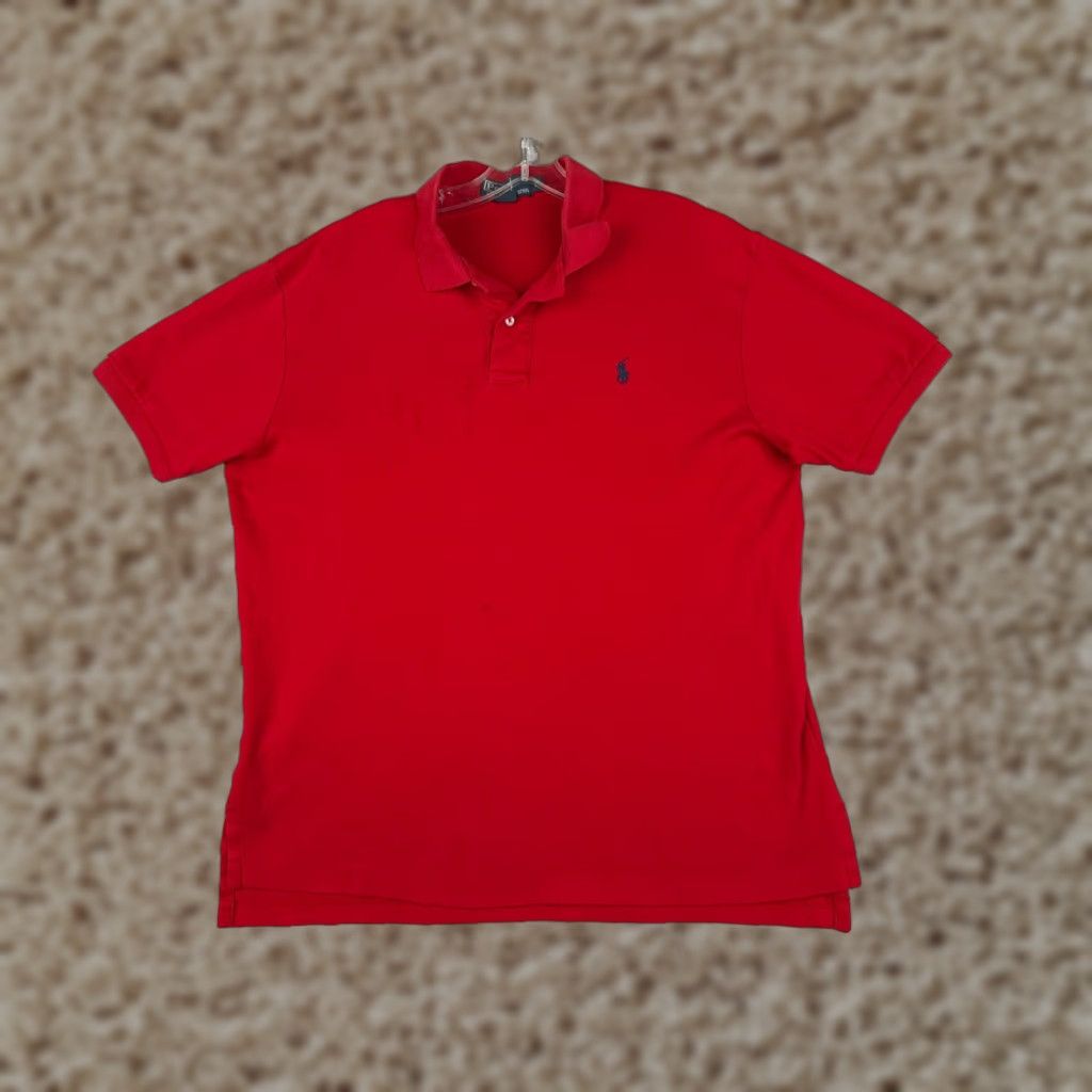 Ralph Lauren VINTAGE Ralph Lauren Polo Shirt Men L Red 100% Cotton Short Sleeve Polo Shirt Mens Red 100% Cotton Short Sleeve Vintage RL Polo Shirt Size US L / EU 52-54 / 3 - 1 Thumbnail