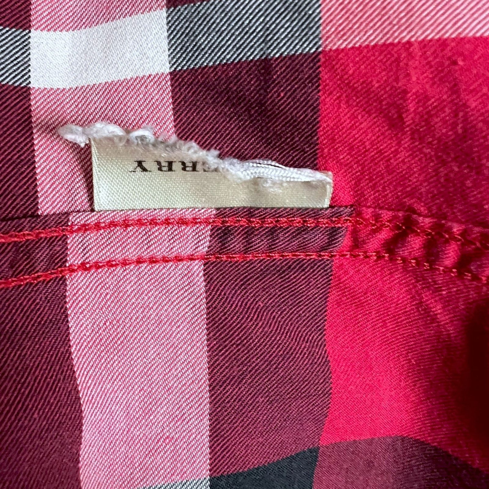 Burberry Burberry Brit Red Check Print Button Shirt $495 Retail M Size US M / EU 48-50 / 2 - 10 Thumbnail