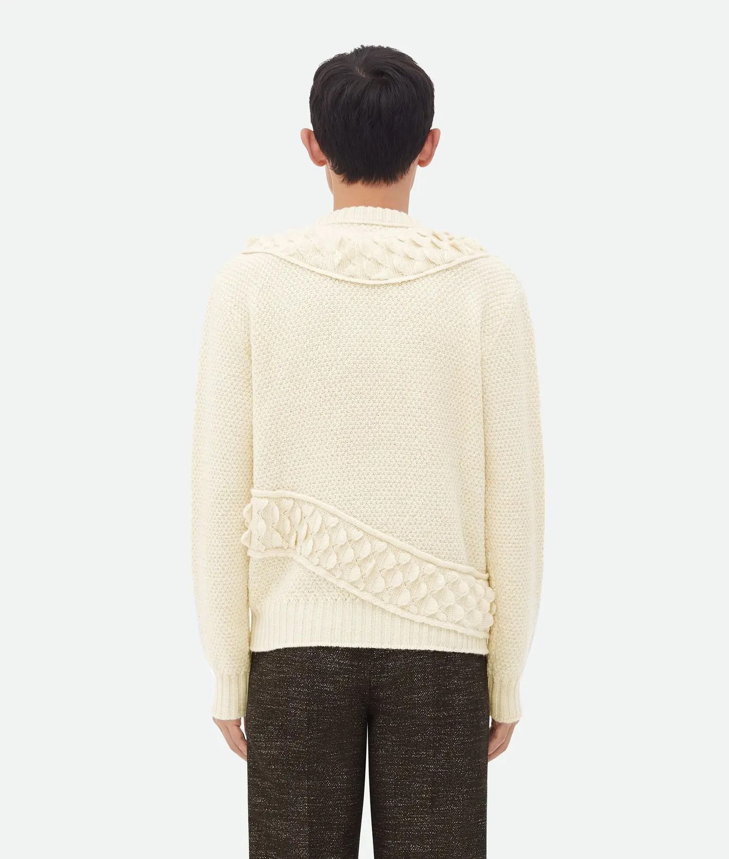 Bottega Veneta o1loc1c1025 772503 Snake Scales Wool Knit Jumper Sweater Size US XS / EU 42 / 0 - 3 Thumbnail
