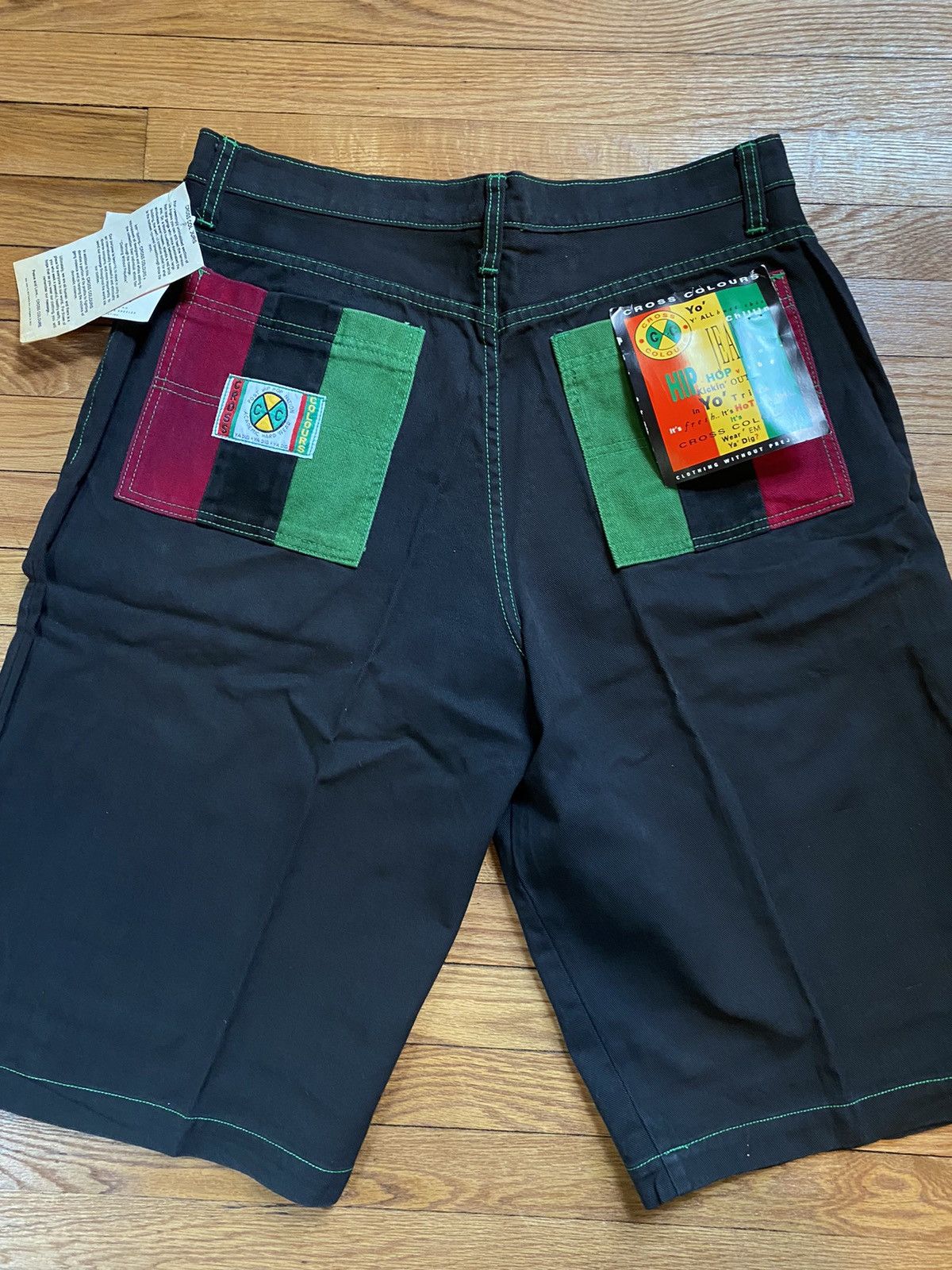 Cross Colours × JNCO × Vintage Deadstock Vintage 90s Cross Colours Jorts Size US 38 / EU 54 - 1 Thumbnail