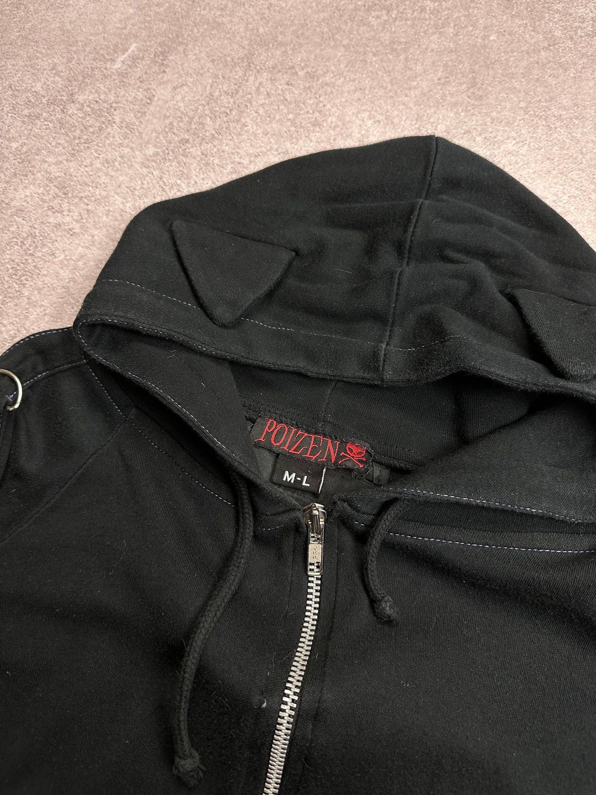 Japanese Brand Vintage Poizen Avantgarde Punk Rave Grunge Piercing Hoodie M Size US M / EU 48-50 / 2 - 3 Thumbnail