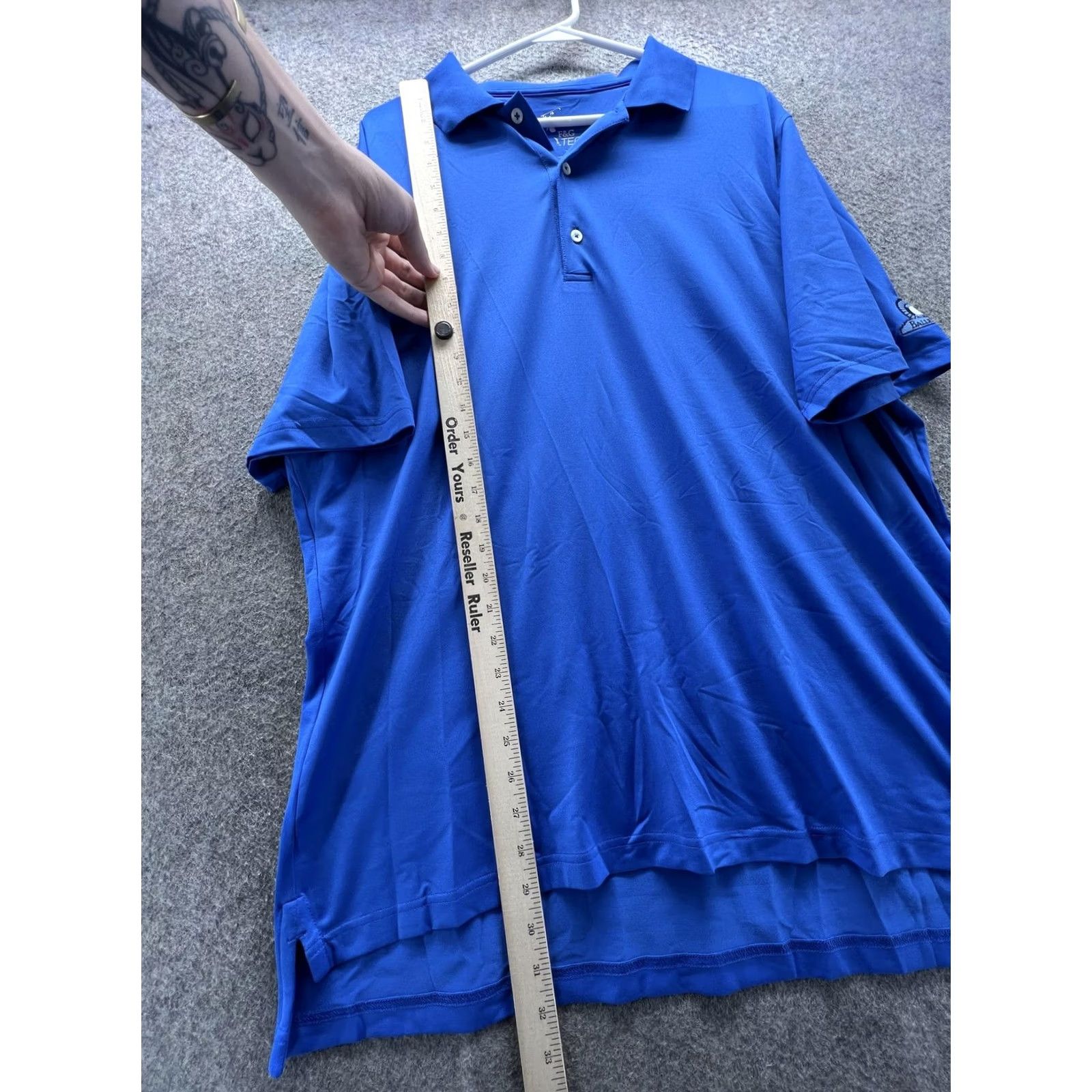 Vintage Fairway & Greene Tech Polo Shirt Mens XL Blue Golf BallenIsles Logo Stretch Short Sleeve Polo Shirt Mens XL Blue Golf Size US XL / EU 56 / 4 - 4 Thumbnail