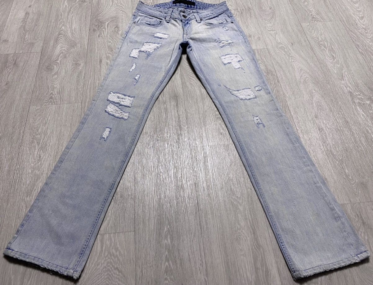 Other J’s Exte Washed Blue Distressed Torn Jeans Denim Size 27" / US 4 / IT 40 - 10 Thumbnail