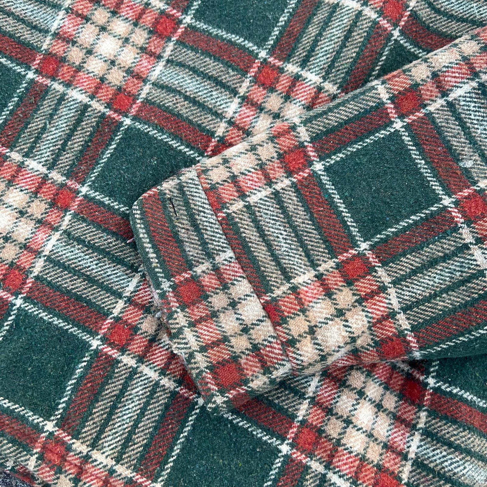 Vintage True Vintage green orange plaid wool talon zipper jacket Size US L / EU 52-54 / 3 - 9 Thumbnail