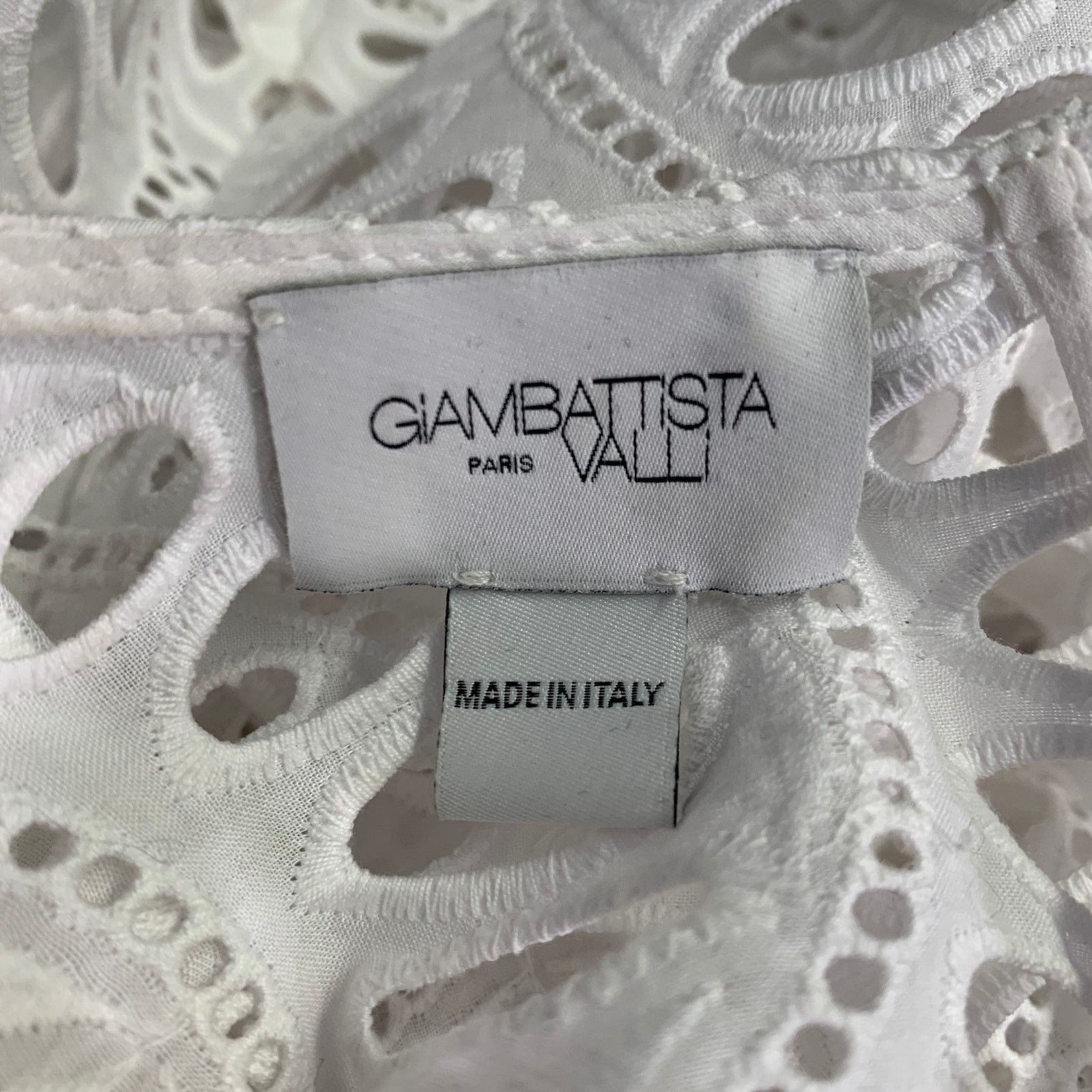 Giambattista Valli GIAMBATTISTA VALLI Size M Black Eyelet Crop Top Skirt Set Size 30" / US 8 / IT 44 - 8 Thumbnail