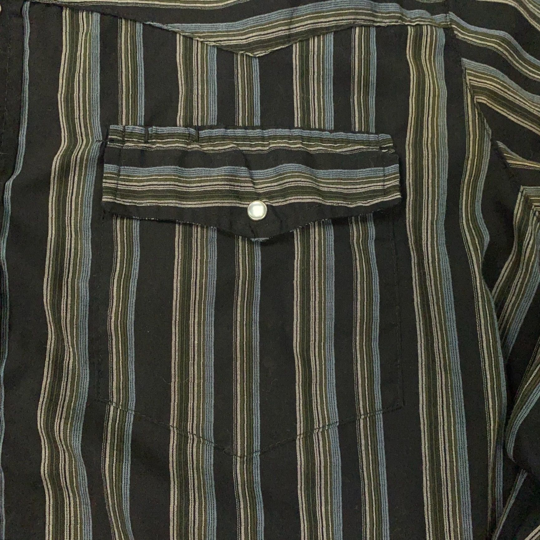 Vintage VINTAGE Bit & Bridle Western Shirt Mens L Black Striped Pearl Snap Cowboy Size US L / EU 52-54 / 3 - 3 Thumbnail