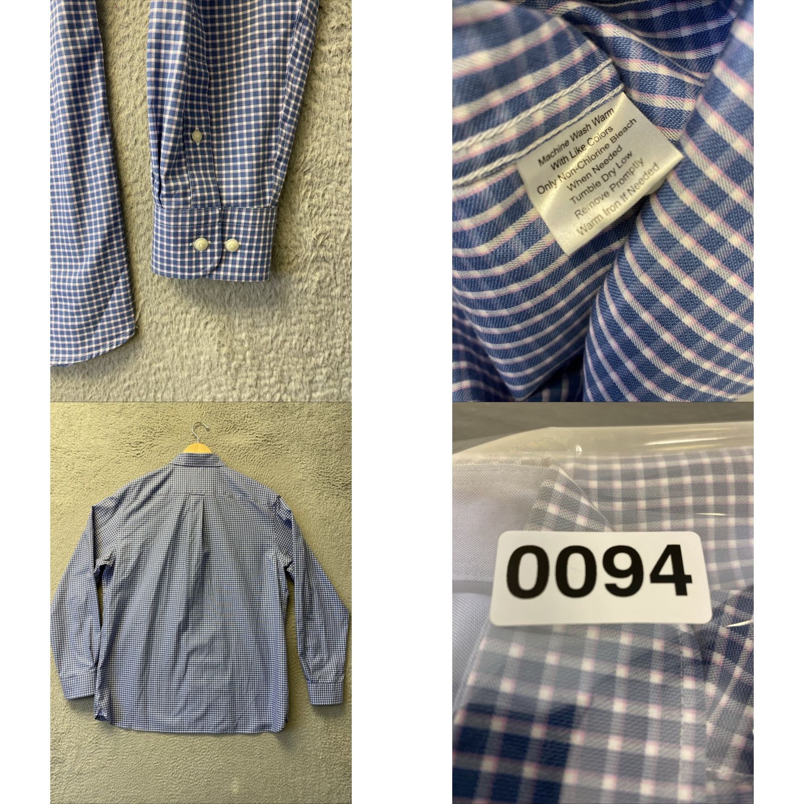 Jos. A. Bank Jos A Bank 1905 Modern Fit Button Up Shirt Men L Blue Plaid Cotton /0094 Size US L / EU 52-54 / 3 - 8 Thumbnail
