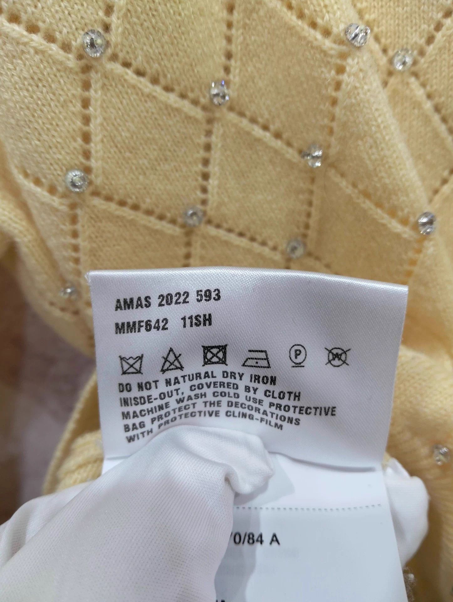 Miu Miu MIU MIU yellow crystal knit cardigan IT42 95New Size M / US 6-8 / IT 42-44 - 7 Thumbnail