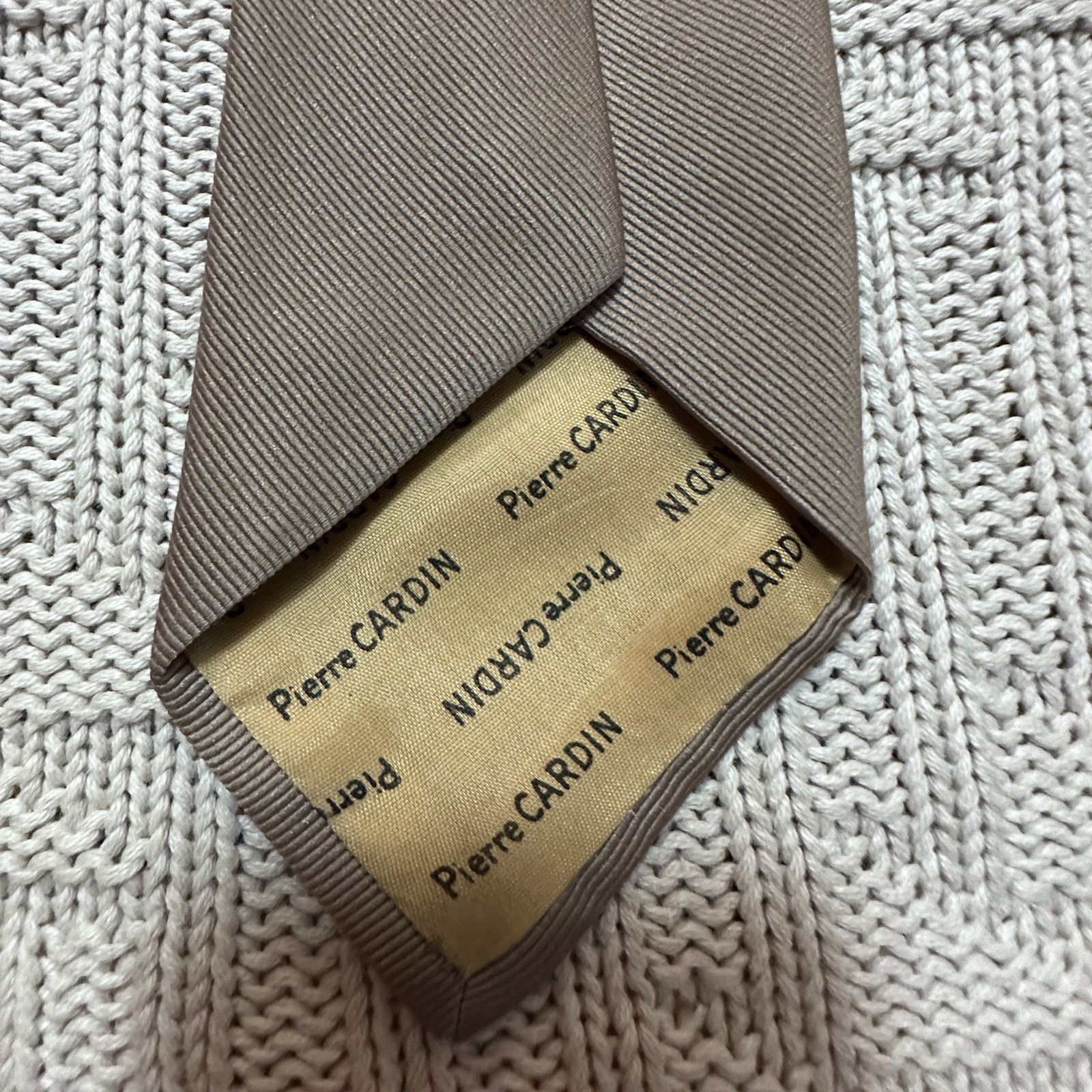 Pierre Cardin Vintage Pierre Cardin beige silk blend tie Size ONE SIZE - 4 Thumbnail