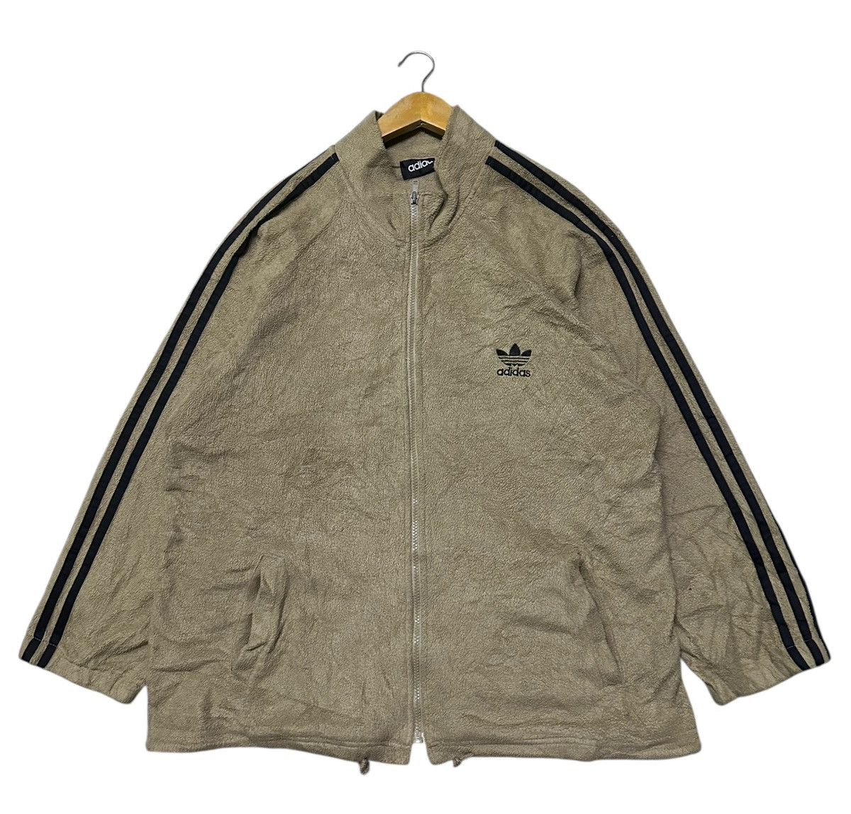Adidas Adidas trefoil fleece jacket backhit printed Size US L / EU 52-54 / 3 - 1 Thumbnail