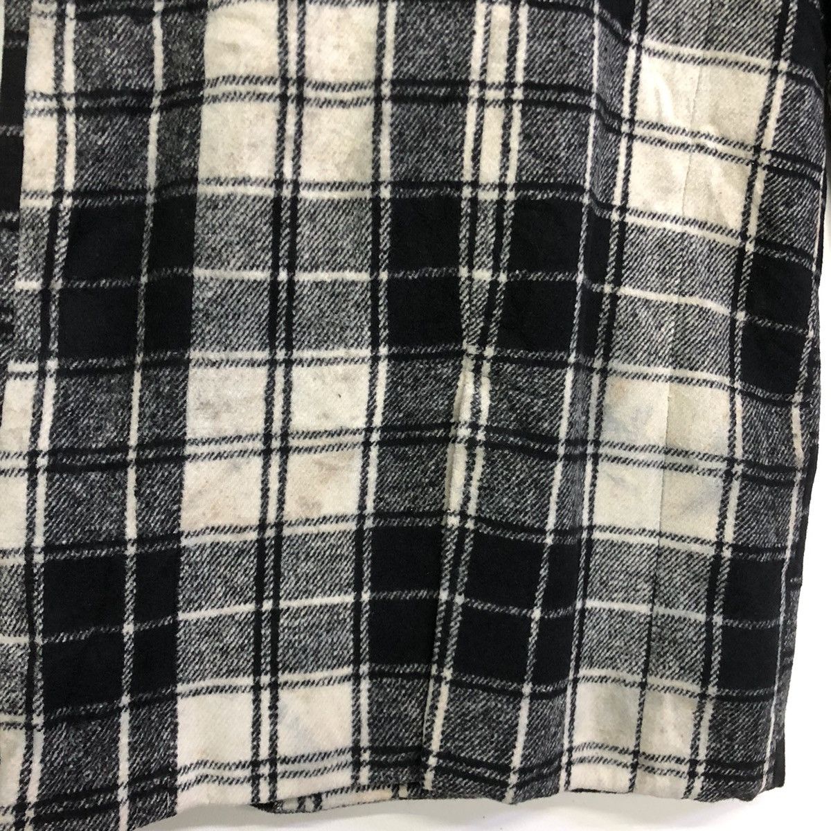 Japanese Brand LOVETOXIC Black Tartan Long Trench Coat Jacket Size US M / EU 48-50 / 2 - 17 Thumbnail