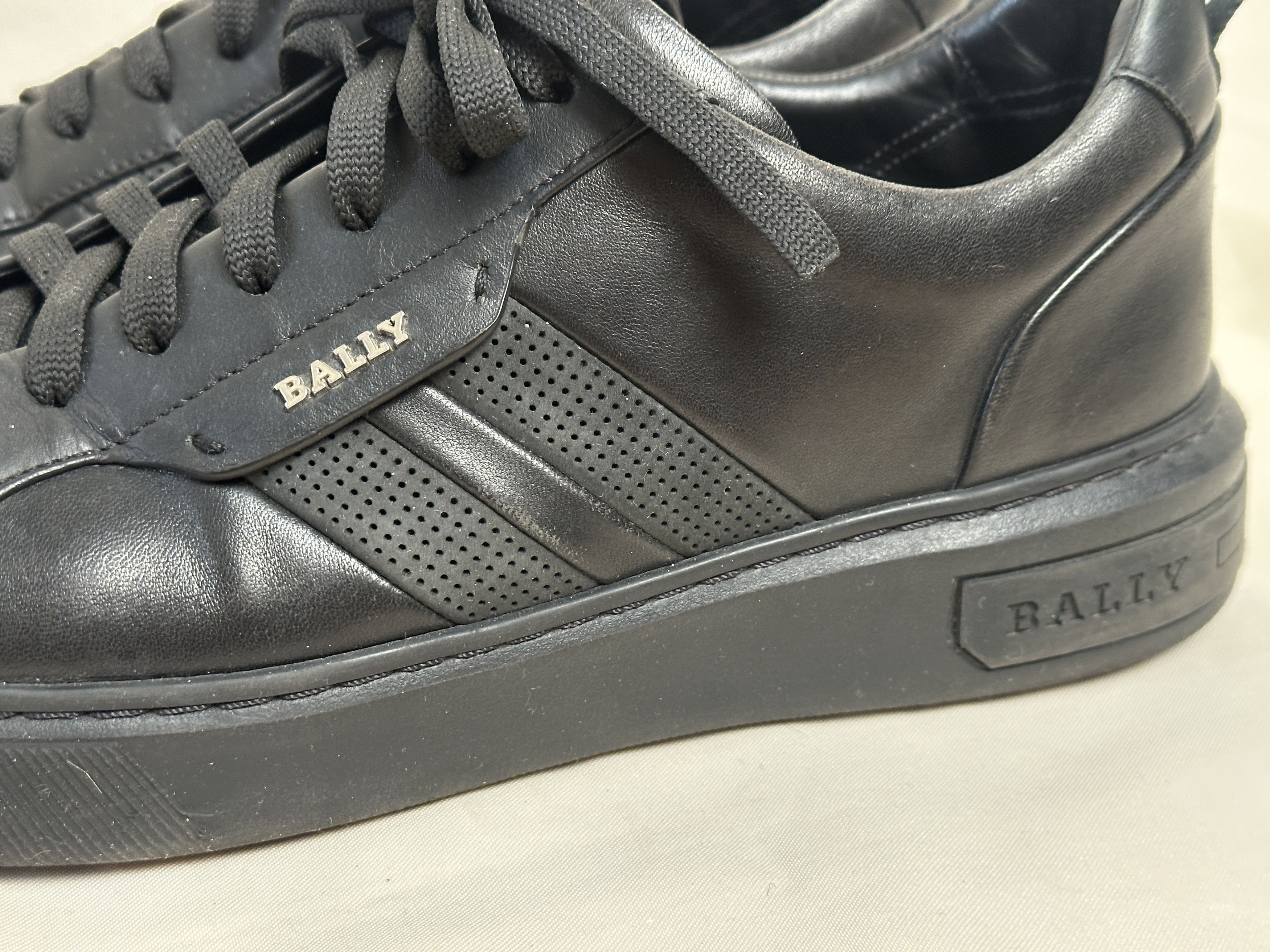 Bally Men's Leather Sneakers Bally Maxim Black US Size 10D Size US 10 / EU 43 - 4 Thumbnail