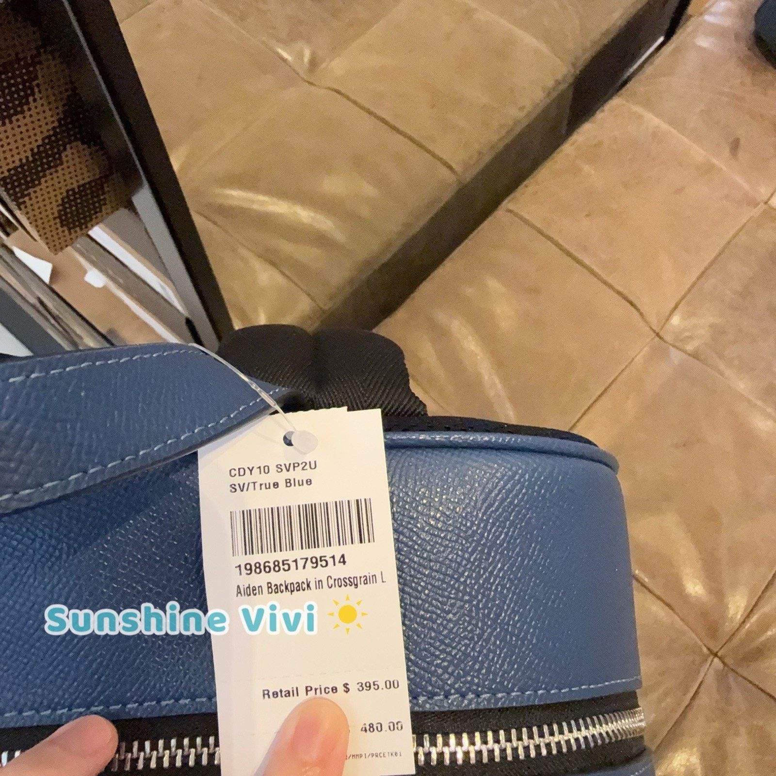 Coach NWT Coach Aiden Backpack Crossgrain leather CDY10 True Blue Size ONE SIZE - 3 Thumbnail
