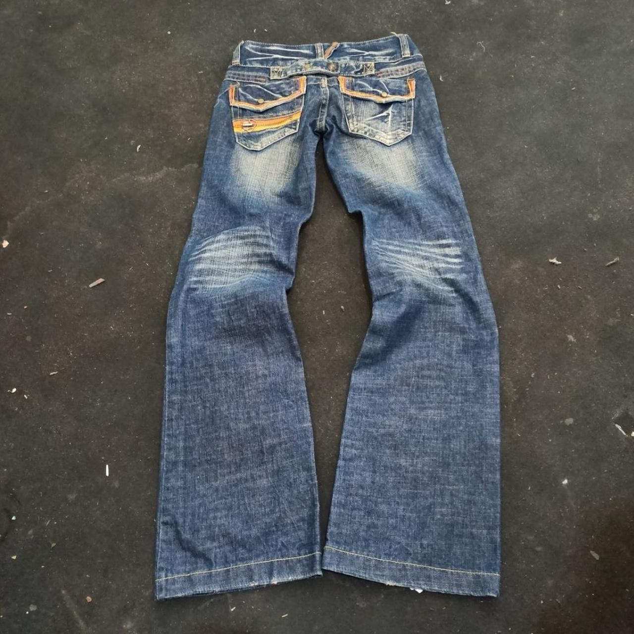 Japanese Brand × Vintage Flare Red Pepper Gold Jeans Size US 29 - 2 Thumbnail