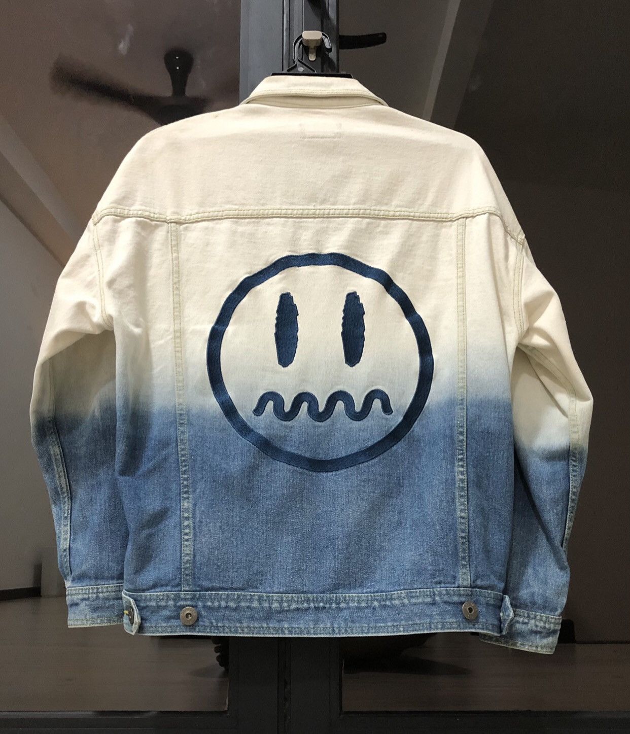 Japanese Brand BEASTER x Smiley Beige Denim Jacket Size US M / EU 48-50 / 2 - 1 Thumbnail