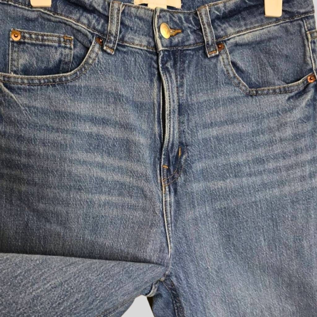 H&M H&M Women’s Blue Straight Wide Leg Jeans Size 10 High Rise D Size 32" / US 10 / IT 46 - 6 Thumbnail