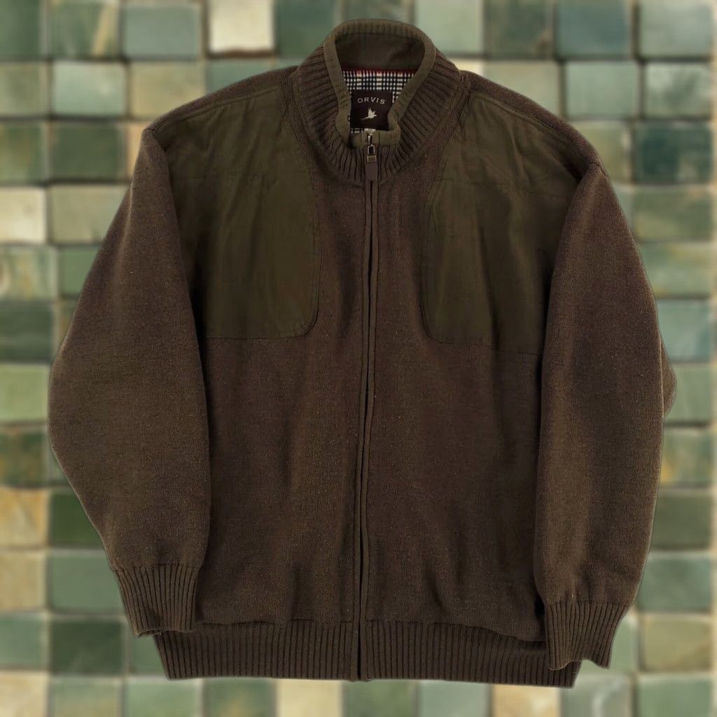 Orvis Orvis Full Zip Wool Bomber Jacket Olive Green Mens XXL Long Sleeve Green Wool Bomber Jacket Mens 2XL Size US XXL / EU 58 / 5 - 1 Thumbnail