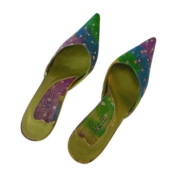 Other Y2K Rainbow Polka Dot Pointed Toe Mules Size US 6 / IT 36 - 5 Thumbnail