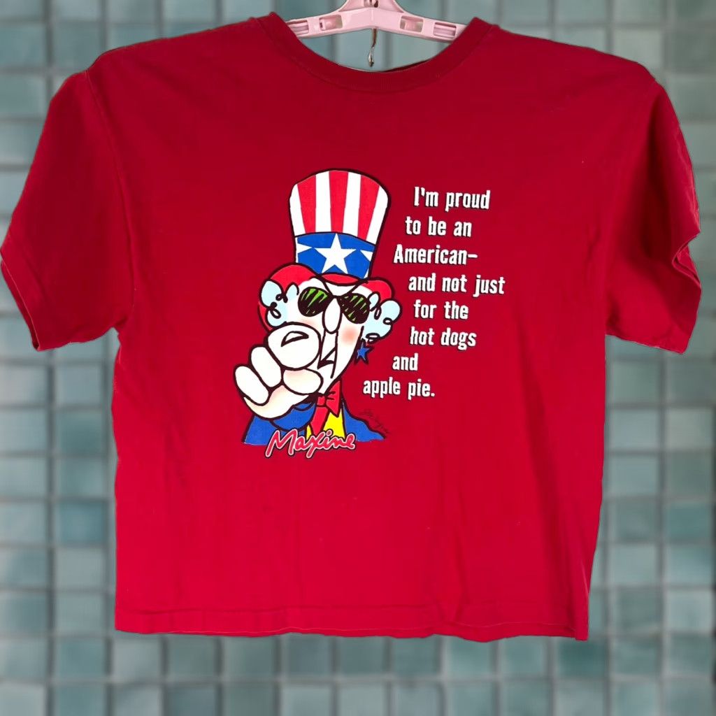 Vintage VINTAGE? No, not vintage. Maxine Proud To Be American Shirt Womens Size L Red 2 Sided Jerry Leigh Graphic Tee Size L / US 10 / IT 46 - 1 Thumbnail