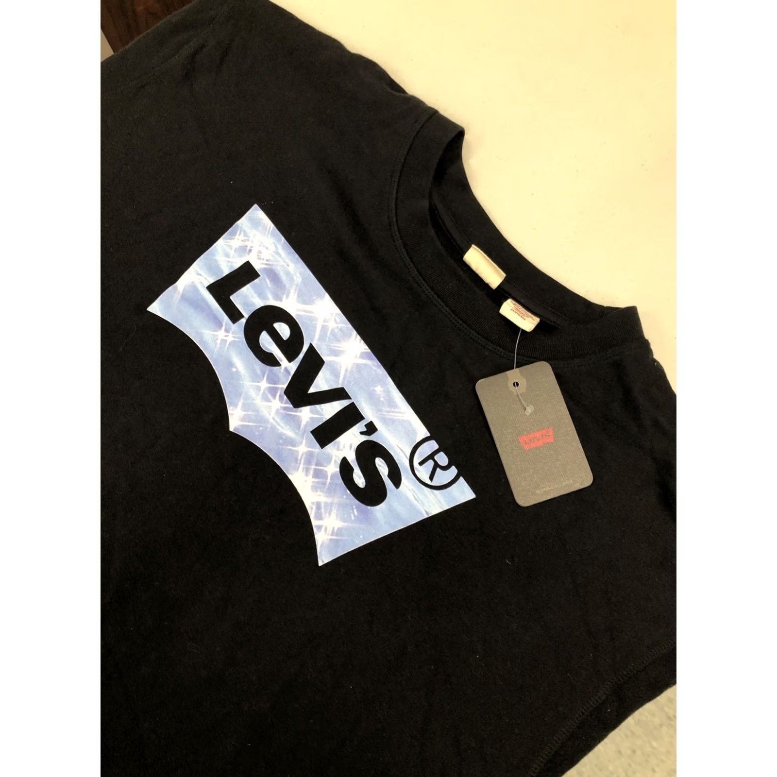 Levi's Levi's Womens 2X Logo Crew Neck Sweatshirt Pullover Solid Black Size XXL / US 16-18 / IT 52-54 - 3 Thumbnail