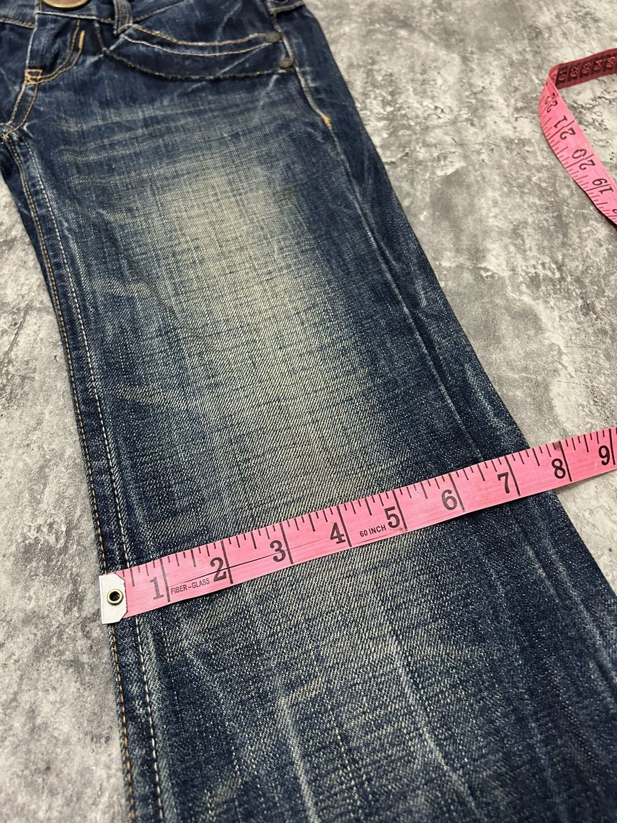 If Six Was Nine × Le Grande Bleu (L.G.B.) × Tornado Mart Red Pepper Gold Label Acid Wash Flare Jeans Size US 28 / EU 44 - 21 Thumbnail