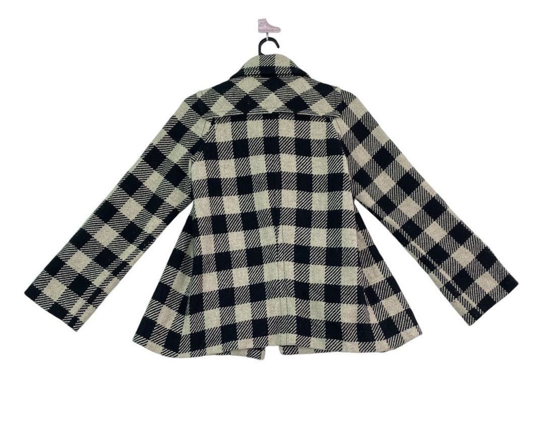 Sonia Rykiel Vtg 90s Sonia Rykiel plaid wool pea coat jacket Size S / US 4 / IT 40 - 4 Thumbnail