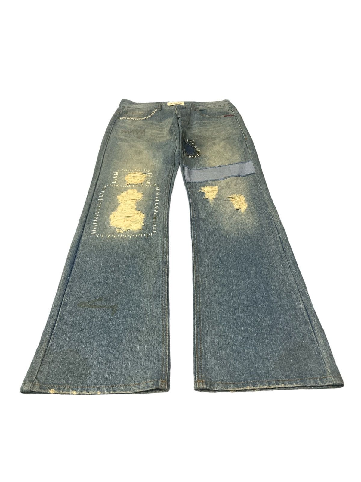 If Six Was Nine FLARED💥BONDS&PEACE SASHIKO BORO KAPITAL STYLE PANT Size US 30 / EU 46 - 2 Thumbnail