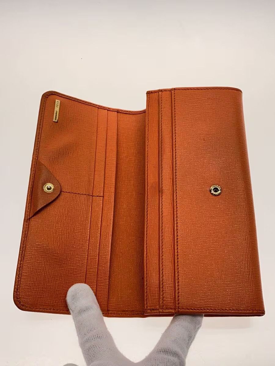 Fendi Fendi Leather Long Wallet Orange Size ONE SIZE - 4 Thumbnail