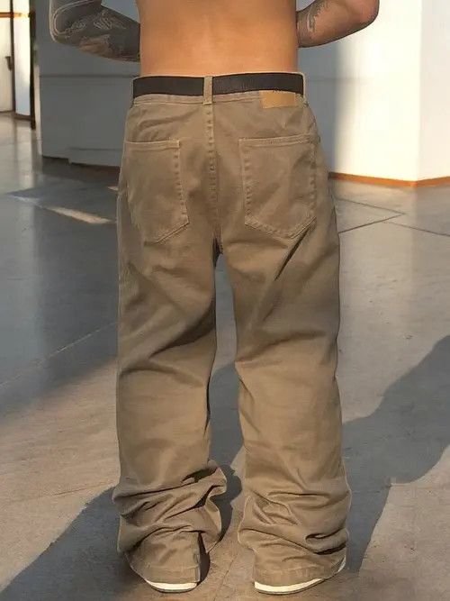 VIBE Khaki Wide Leg Denim Jeans, Oversized Jeans Size US 30 / EU 46 - 3 Thumbnail