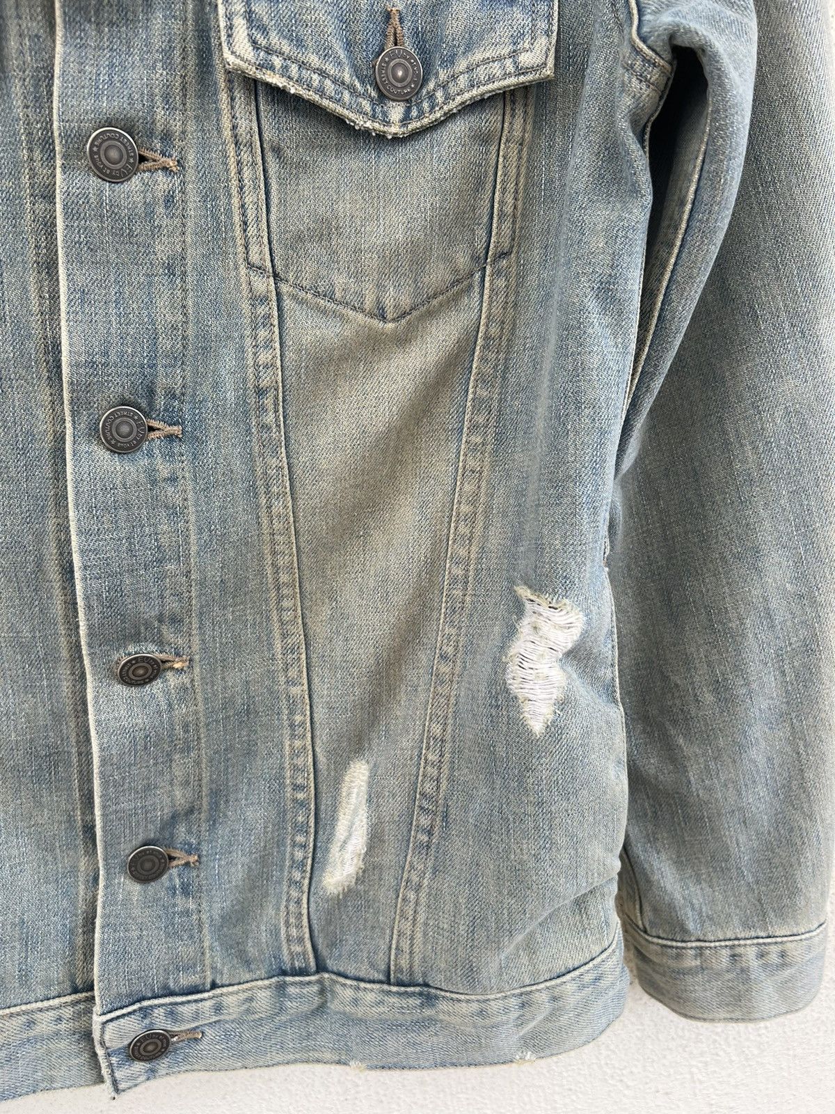 Vintage Et Vous Distress Mud Denim 4 Pocket Trucker Jacket