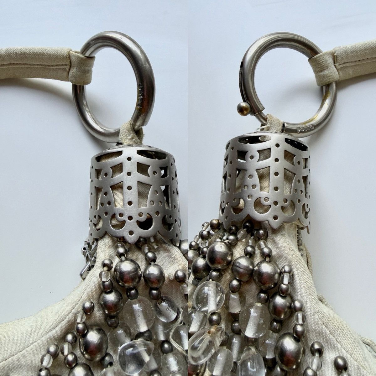 Chloe Chloe Bracelet Bag in Beaded Silver Embellishments Size ONE SIZE - 7 Thumbnail