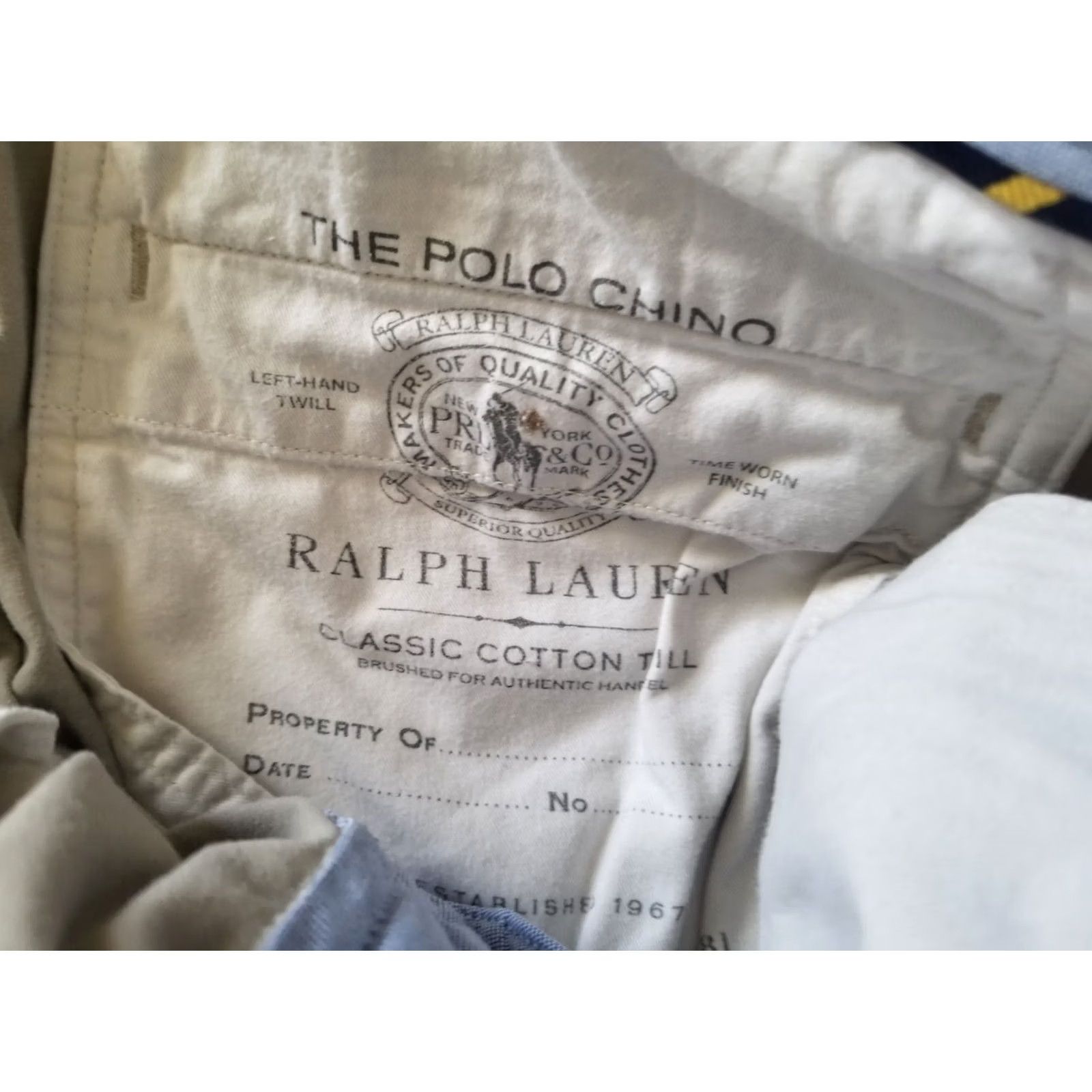 Polo Ralph Lauren Polo Ralph Lauren Pants Chino Cotton Beige 34x32 Regular Mens Size US S / EU 44-46 / 1 - 6 Thumbnail