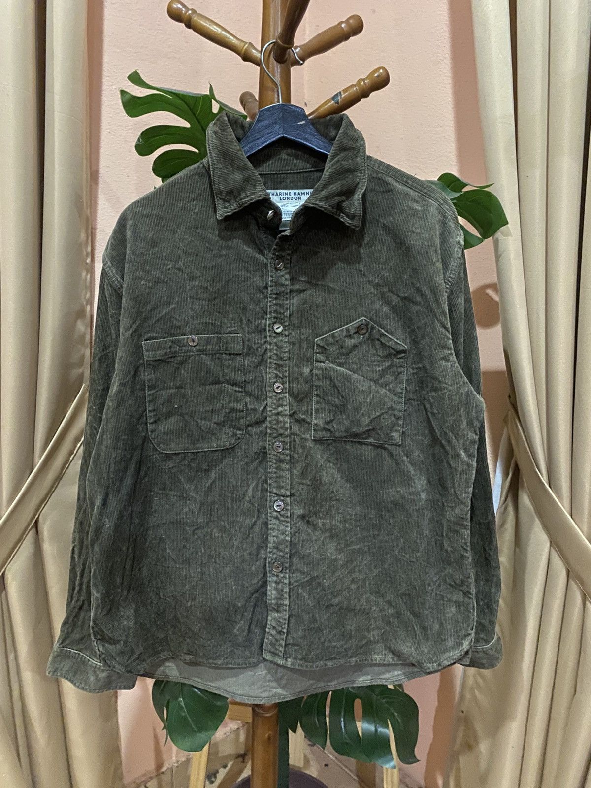 Katharine Hamnett London Katharine Hamnett London Corduroy Shirt Button-Up Workwear Size US L / EU 52-54 / 3 - 1 Thumbnail