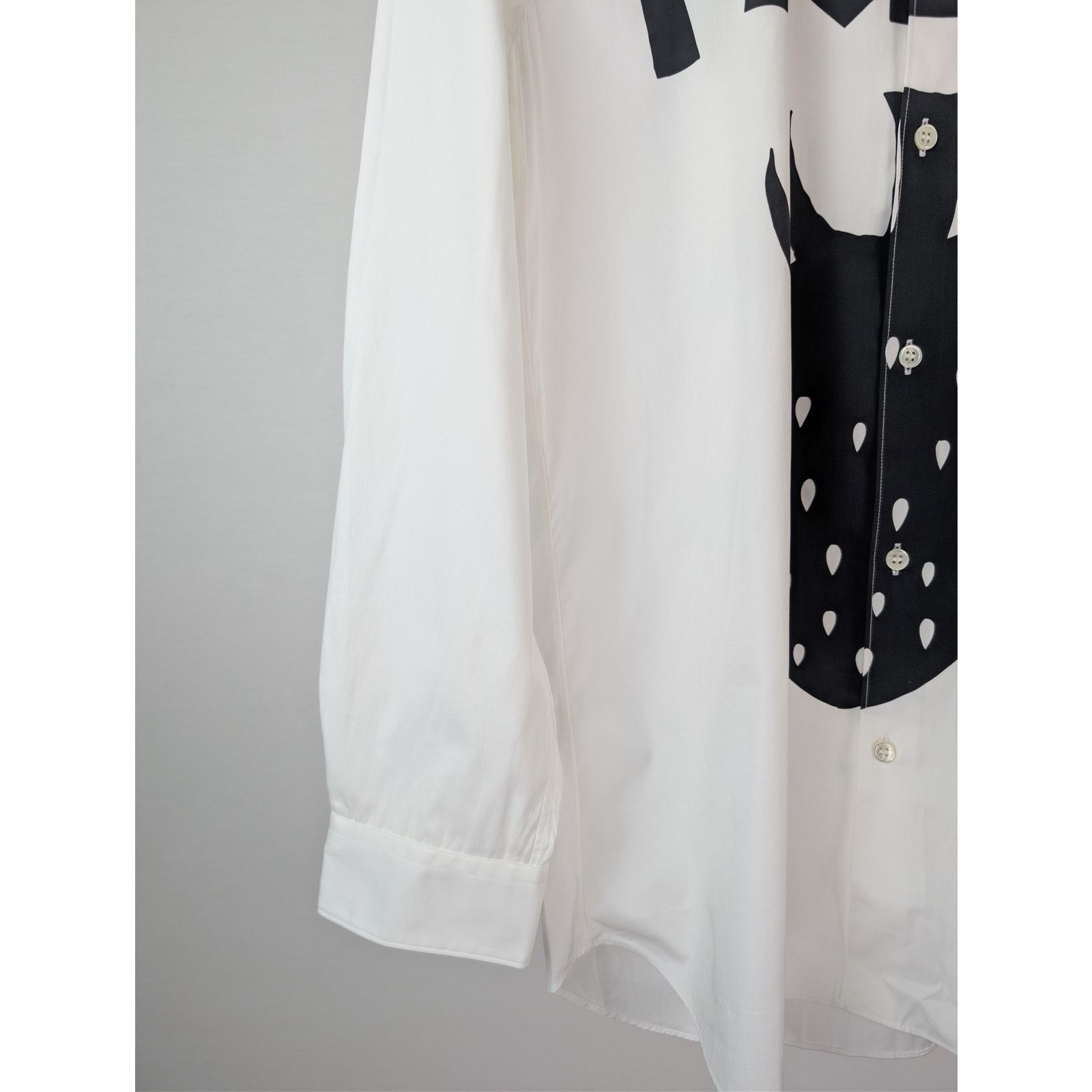 Comme des Garcons SHIRT o1rshd1 Fresh Graphic-Print Cotton Shirt in White / Black Size US XL / EU 56 / 4 - 5 Thumbnail