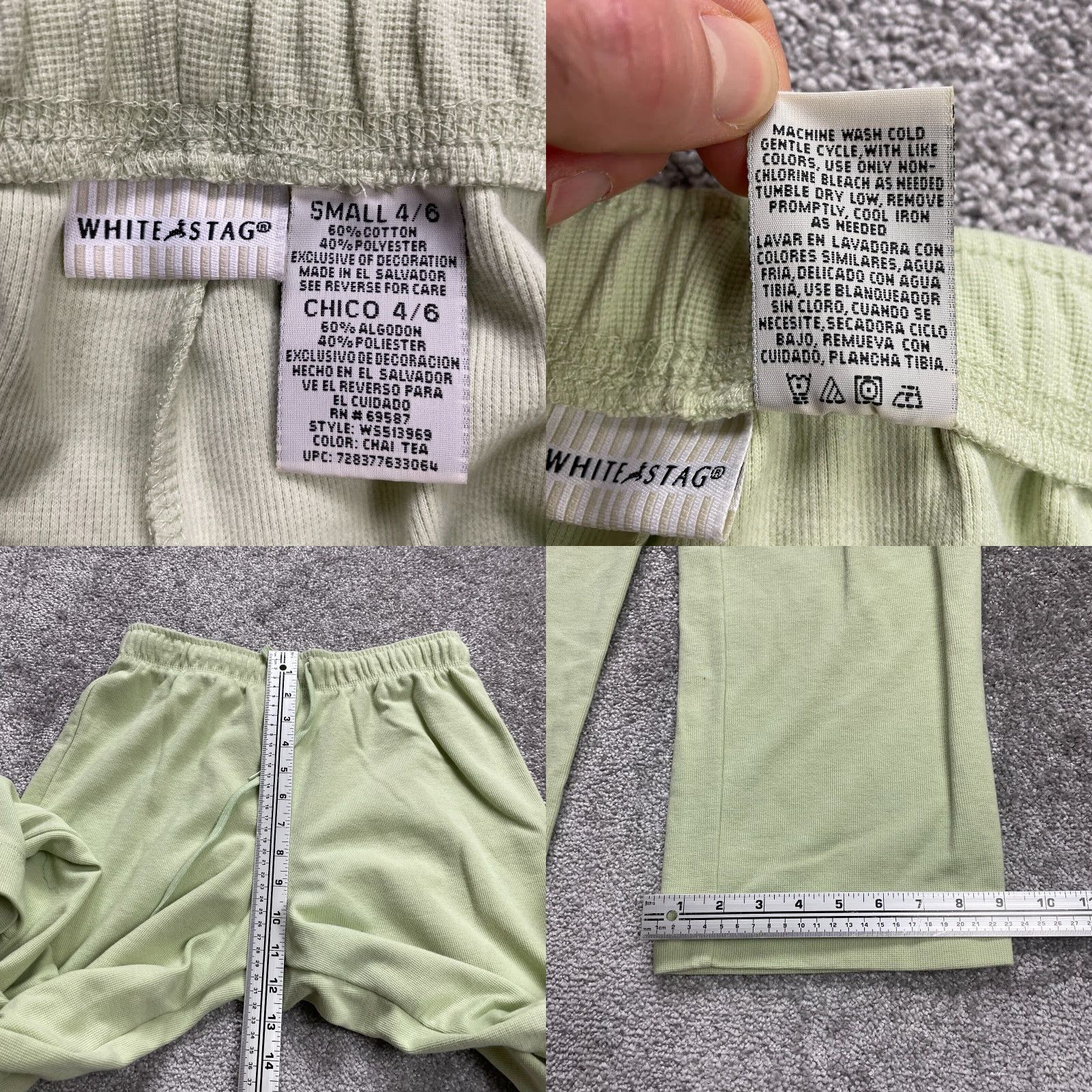 Vintage VINTAGE White Stag Women Sweatpants Green Drawstring Straight Leg Casual Athletic 4/6 Size 27" / US 4 / IT 40 - 8 Thumbnail