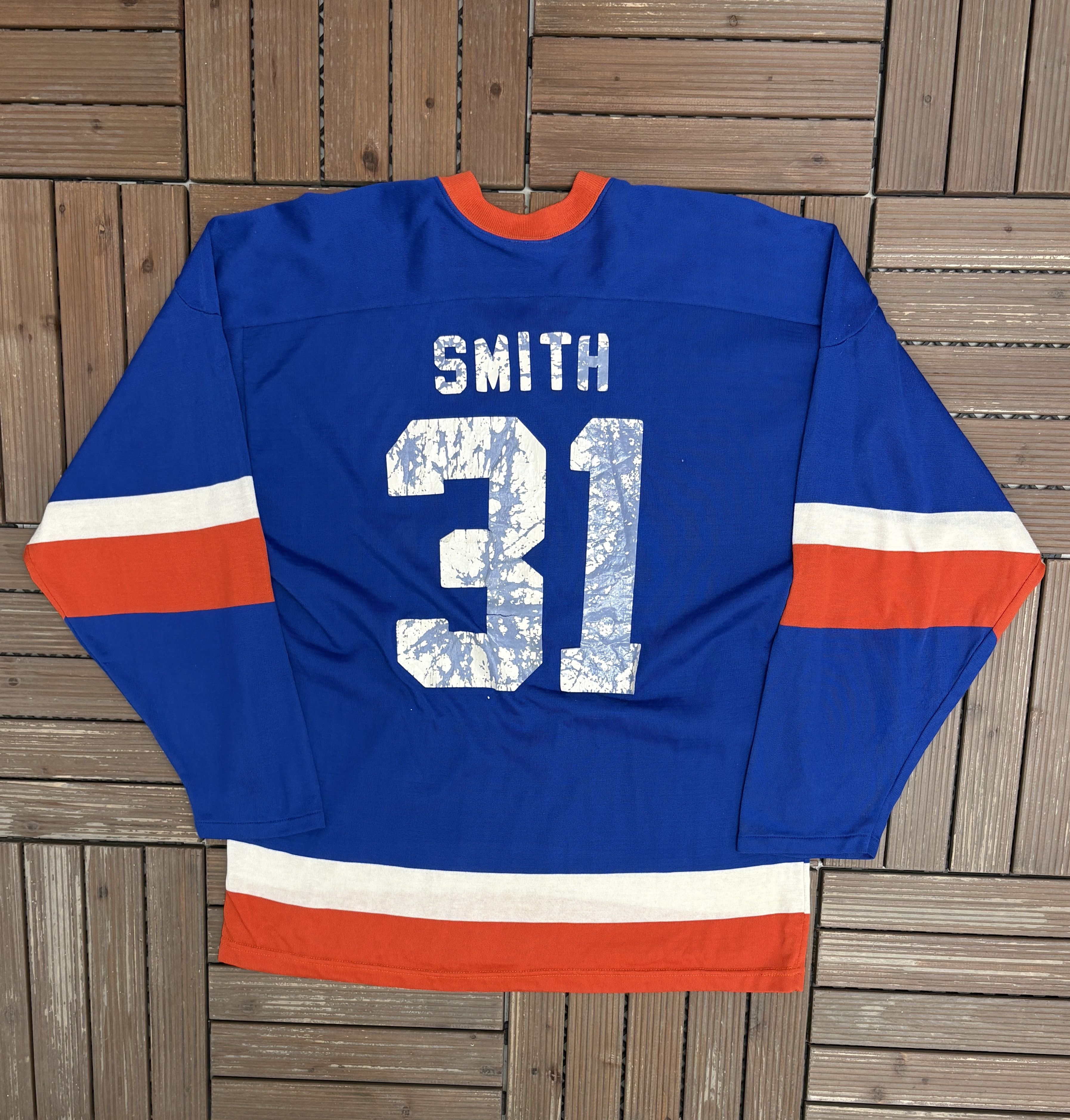 Vintage New York Islanders Billy Smith Vintage Blue Hockey Jersey Size US L / EU 52-54 / 3 - 4 Thumbnail