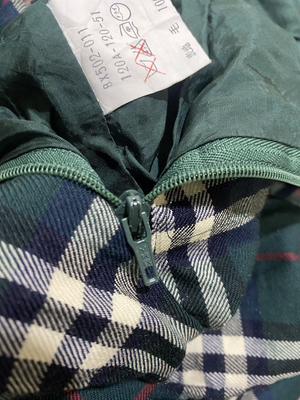 Burberry Vintage Burberrys Wool Nova Check Skirt Size 22" - 5 Thumbnail