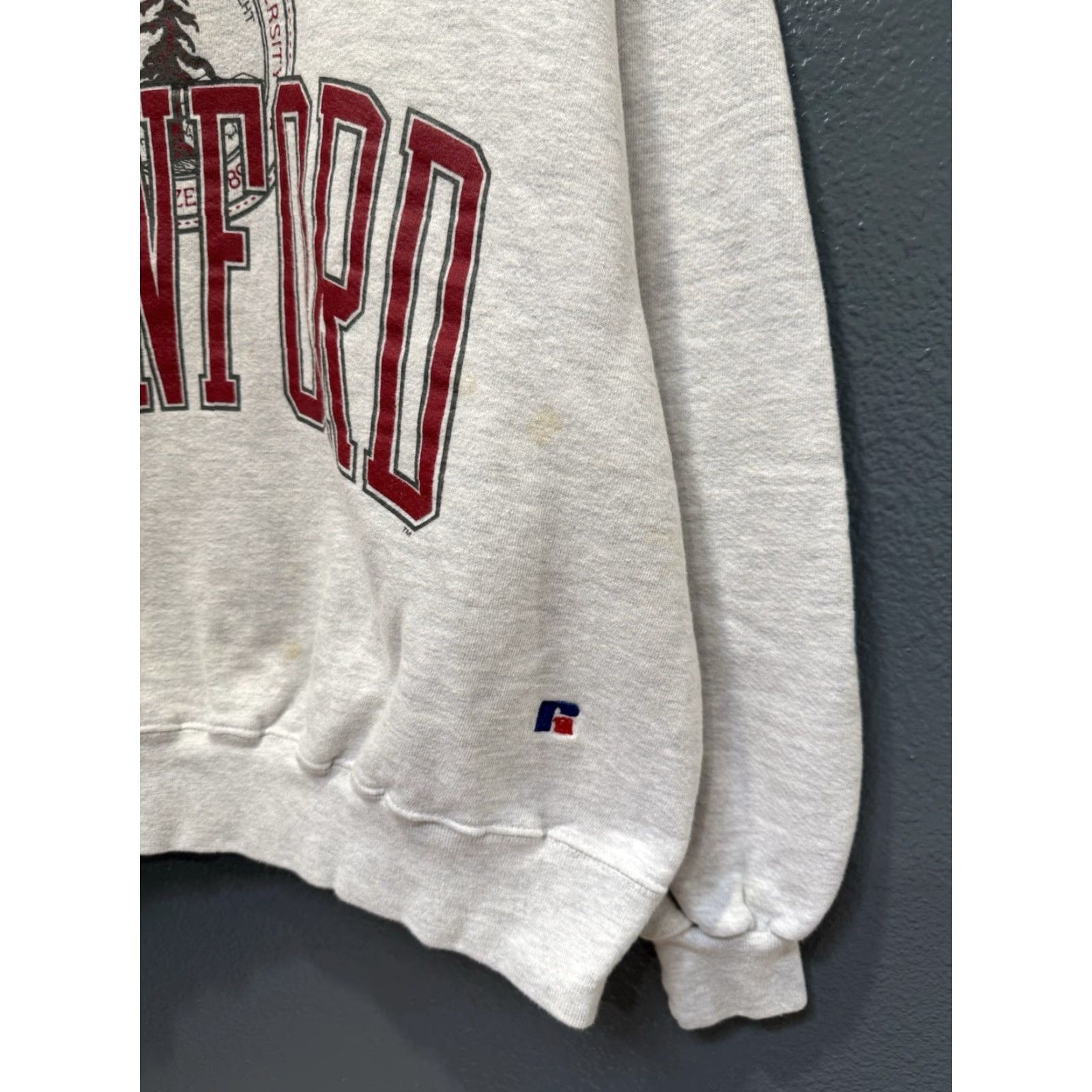 Russell Athletic VINTAGE Russell Athletic Stanford University Gray Sweatshirt L Mens 90s Pullover Size US L / EU 52-54 / 3 - 5 Thumbnail