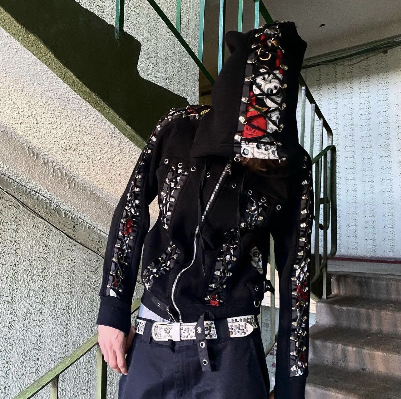 Affliction Vintage Cyber Y2K Opium Zip Hoodie Affliction Style Gothic Size US M / EU 48-50 / 2 - 2 Thumbnail