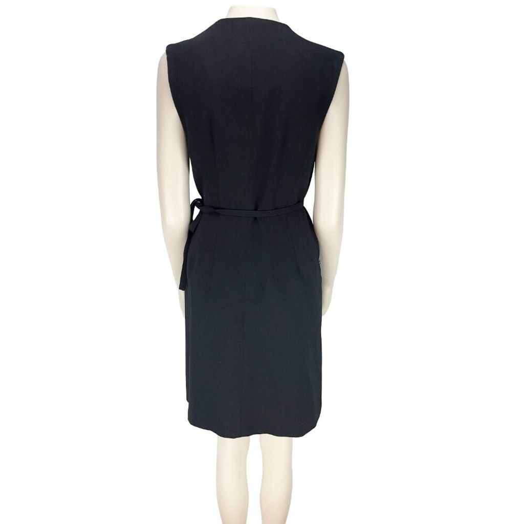 Other LIDA BADAY 100% Wool Adjustable Wrap Office Black Dress sz M Size M / US 6-8 / IT 42-44 - 6 Thumbnail