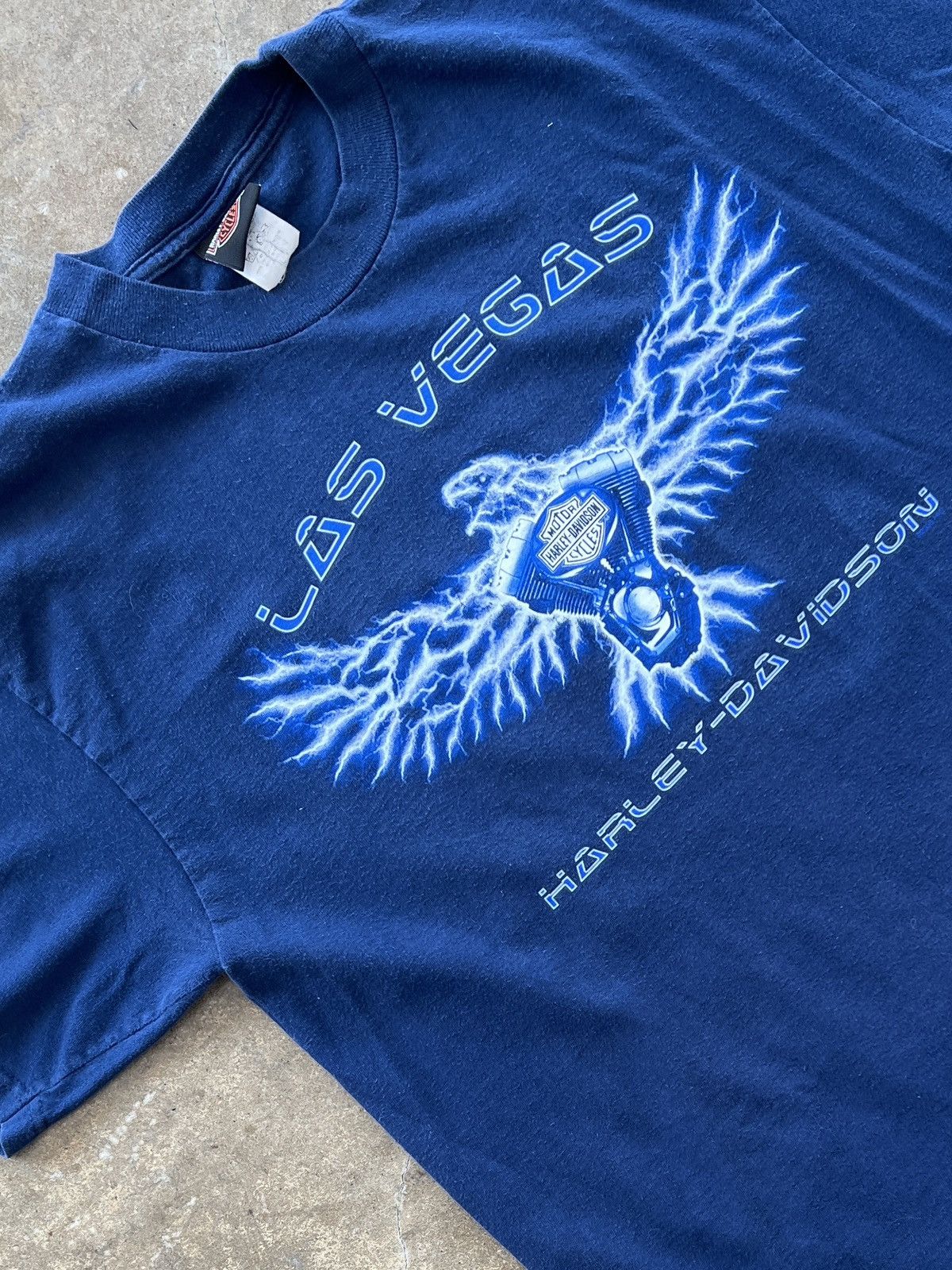 Harley Davidson Vintage Harley Davidson Lightning Las Vegas Eagle Tee Large Size US L / EU 52-54 / 3 - 1 Thumbnail