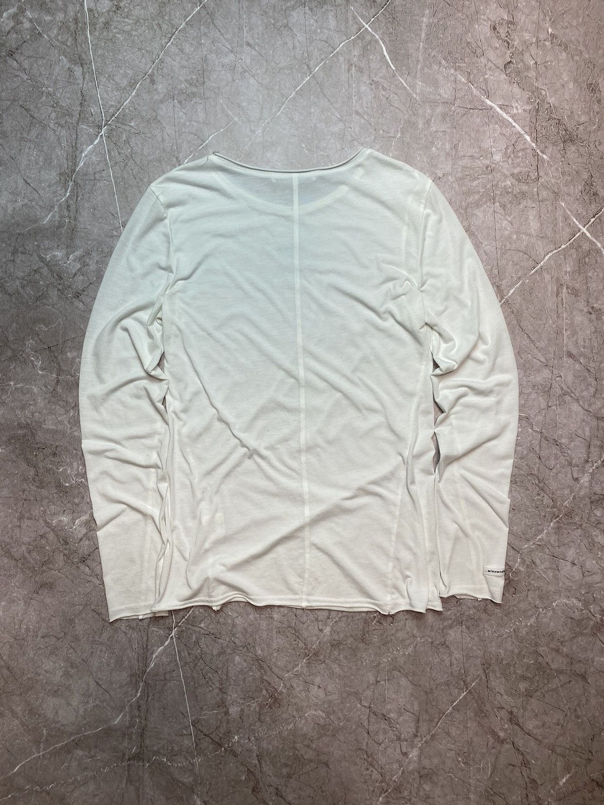 Alexander Wang × Vintage Alexander wang silk longsleeve tee t-shirt Size US L / EU 52-54 / 3 - 3 Thumbnail