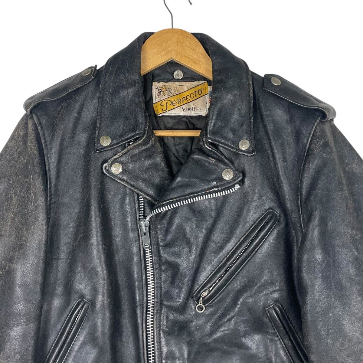 Schott 💥VINTAGE SCHOTT PERFECTO BIKER JACKET Size US S / EU 44-46 / 1 - 4 Thumbnail