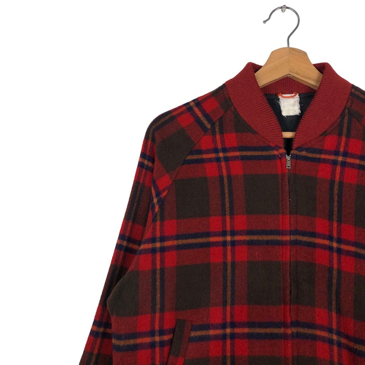 Japanese Brand 🔥Punk Design Tartan Check Bomber Jacket Wool Issey Miyake Size US L / EU 52-54 / 3 - 7 Thumbnail