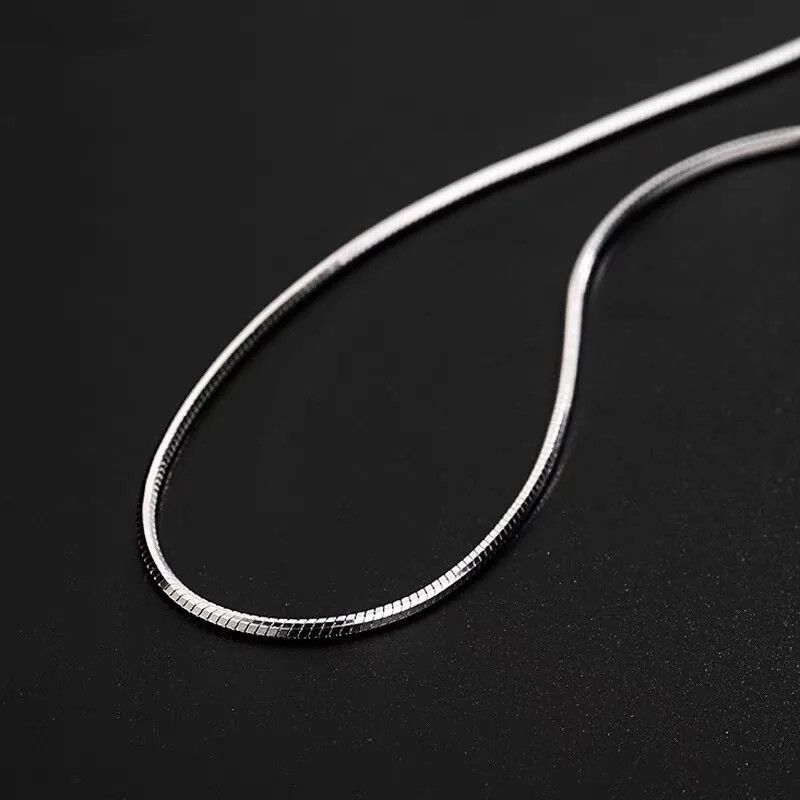 Jewelry 1mm Thick Platinum Snake Chain Necklace Size ONE SIZE - 3 Thumbnail